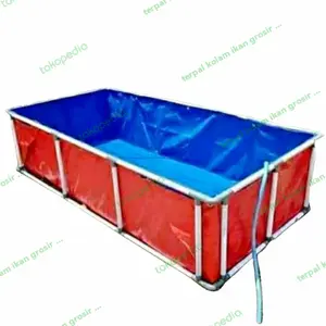 terpal kolam ikan 100x200x50 a3 biru dalam