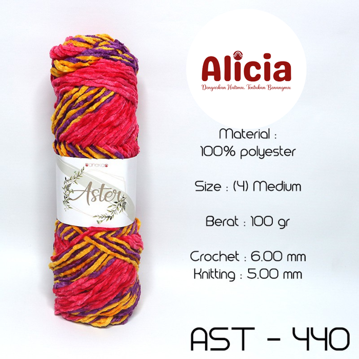 Gambar Benang Rajut Bludru ASTER MIX SEMBUR / Velvet Knitting Yarn - 440 dari AliciaYarns Kota Bandung Tokopedia