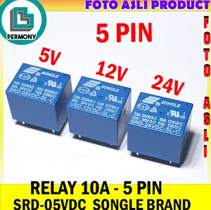 Relay Songle 5V 12V 24V DC 10A Volt Amper