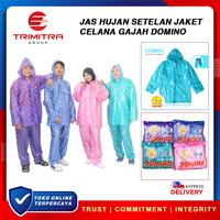 Gambar JAS HUJAN Stelan Polkadot Jaket Celana Merk Gajah Domino TERMURAH - Ungu dari Motocraft IDN Kab. Tangerang 1 Tokopedia