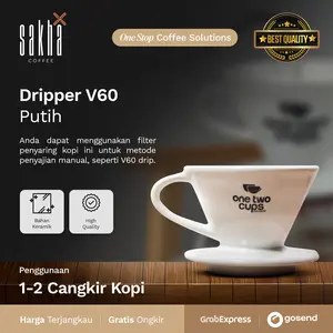 V60 Coffee Dripper Coffe Maker Filter Saringan Kopi Manual Brew Putih