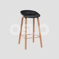 Gambar DELFOSS STOOL / OSLO / KURSI KANTOR / KURSI PLASTIK / KURSI KAYU - Putih dari OSLO HomeLiving Kab. Tangerang 1 Tokopedia