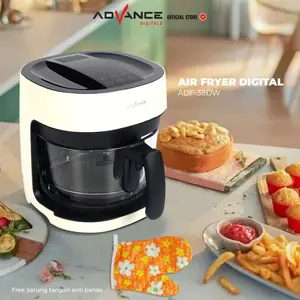 Advance Digital Air Fryer ADF-38DW Transparan Glass 800 Watt Garansi