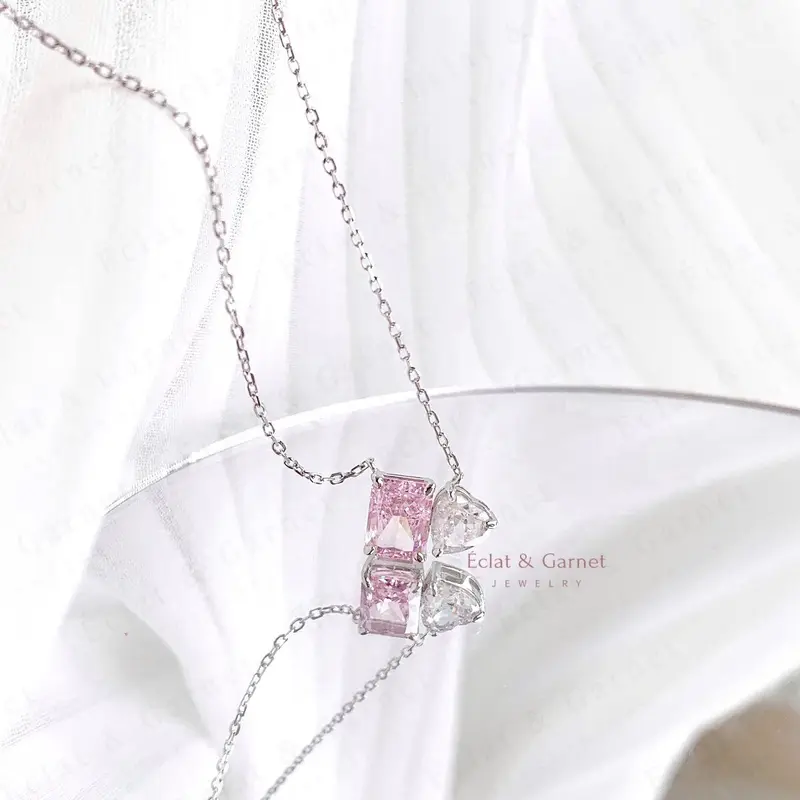 Éclat & Garnet - S925 RADIANT HEART JOINTS NECKLACE 3