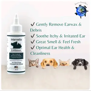Intervetta Earkleen Tetes Telinga Pembersih Telinga Kucing Anjing 90ml