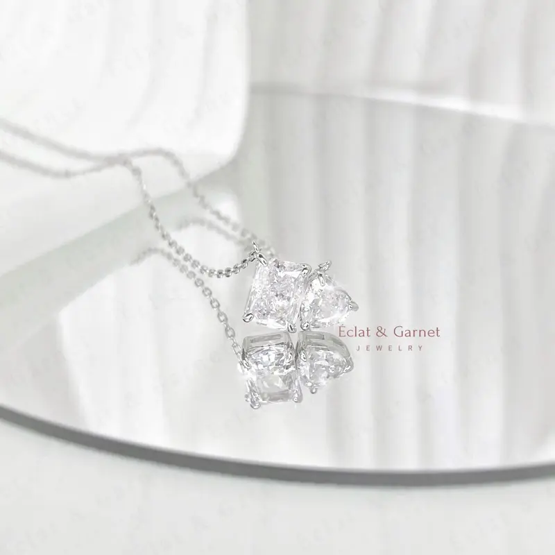 Éclat & Garnet - S925 RADIANT HEART JOINTS NECKLACE 2