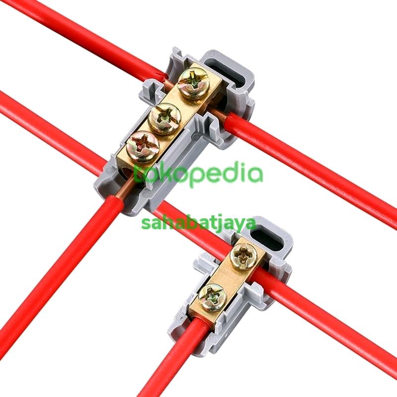 Terminal Block Blok T Konektor Kabel Sambungan Kabel Model T 1-16mm² 16 ...