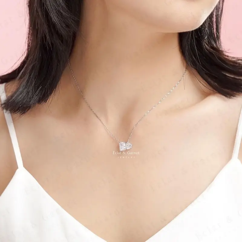 Éclat & Garnet - S925 RADIANT HEART JOINTS NECKLACE 1