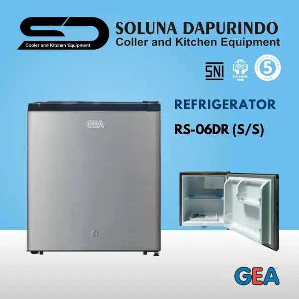 GEA Kulkas Mini RS-06DR / RS06DR / RS 06 DR Silver