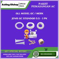 Gambar BIAYA PAKETAN INSTALASI & MATERIAL AC ( TYPE STANDAR 0.5 - 1 PK ) dari Ashley Olshop Official Store Kota Administrasi Jakarta Utara 1 Tokopedia
