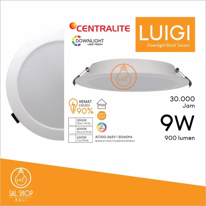 Lampu Led Panel Downlight Inbow IB 9 Watt 3,5" Bulat Centralite 0