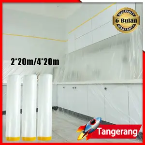 Masking Film Tape Furniture Protect Cover Plastik 2M/4M