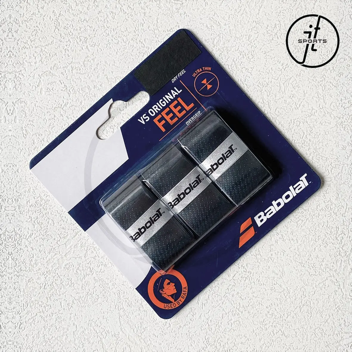 Overgrip Raket Tenis Babolat VS Original Black Blue Tennis Racket Grip