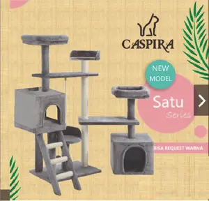 Cat Tower Model Satu Custom 2 rumah - Mainan Kucing - Cat Condo