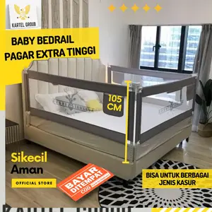 HOME Bedrail Baby Safe Extra Tinggi Pagar Kasur Pengaman Bayi