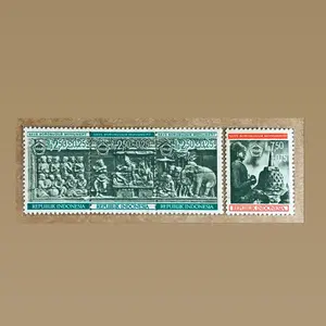 prangko indonesia 1968 BOROBUDUR. 4v Set lengkap. Mint.