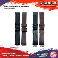 Gambar Quick Release Strap Premium Leather Tali Kulit Jam 16mm 18mm 20mm 22mm - Classic Black, 16mm dari G-Shock Watch Indonesia Kota Bandung 1 Tokopedia