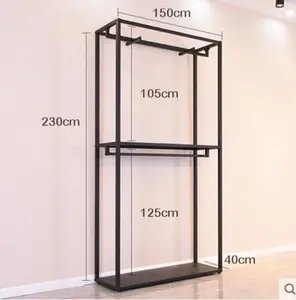 Rak Pakaian Butik ukuran model Custom