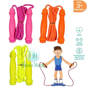 Mainan anak olahraga lompat tali warna warni sport skipping jump rope