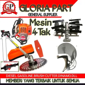 Mesin potong rumput +cultivator+tudung padi