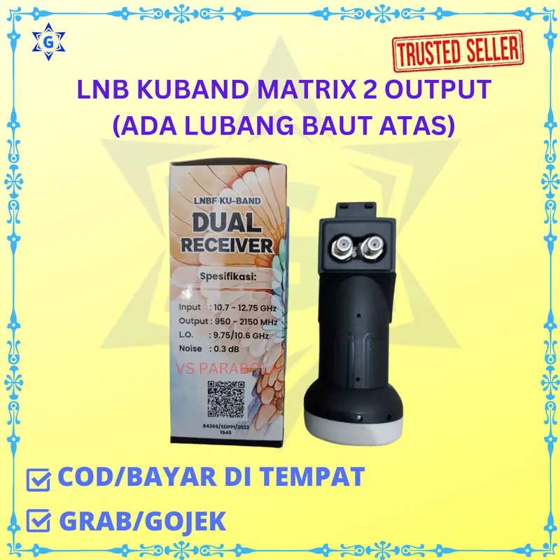 LNB KU BAND MATRIX 2 OUTPUT RECEIVER UNTUK PARABOLA KUBAND 1