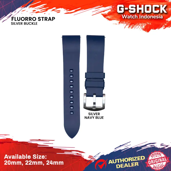Gambar Strap Tali Jam Tangan Rubber Silicon Premium Fluorine 20mm 22mm 24mm - Army Green, 20mm dari G-Shock Watch Indonesia Kota Bandung 5 Tokopedia