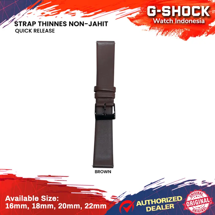 Gambar Quick Release Strap Premium Leather Tali Kulit Jam 16mm 18mm 20mm 22mm - Classic Black, 16mm dari G-Shock Watch Indonesia Kota Bandung 3 Tokopedia