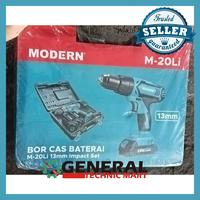 Gambar Mesin Bor Baterai/ Cordless Hammer Drill M20LI Modern M-20LI dari GENERALTECHNICMART Kota Administrasi Jakarta Pusat 1 Tokopedia