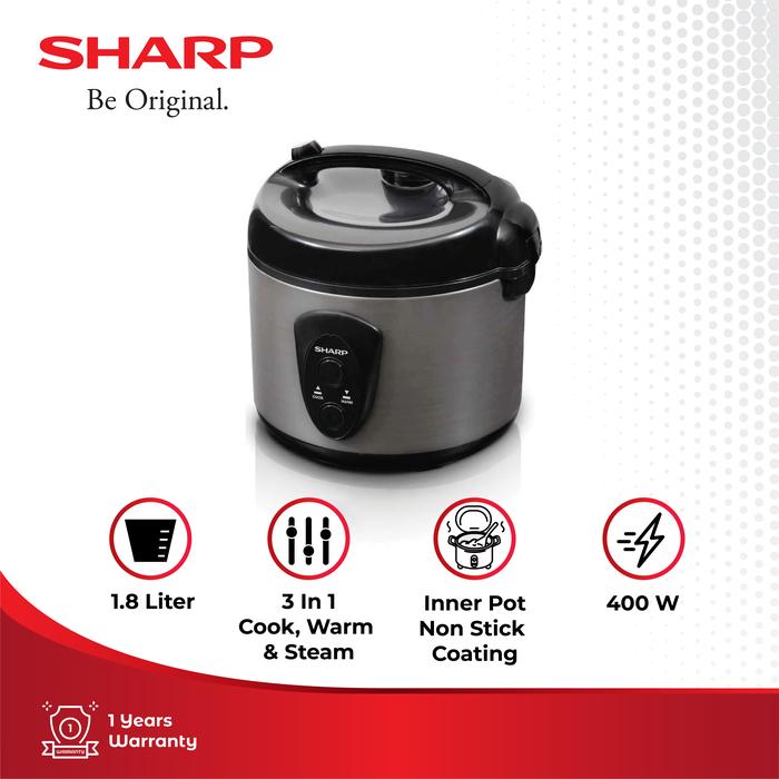 Gambar SHARP | KS-N18MG-RD/SL Rice Cooker - Merah dari SHARP OFFICIAL STORE KUDUS Kab. Kudus 3 Tokopedia