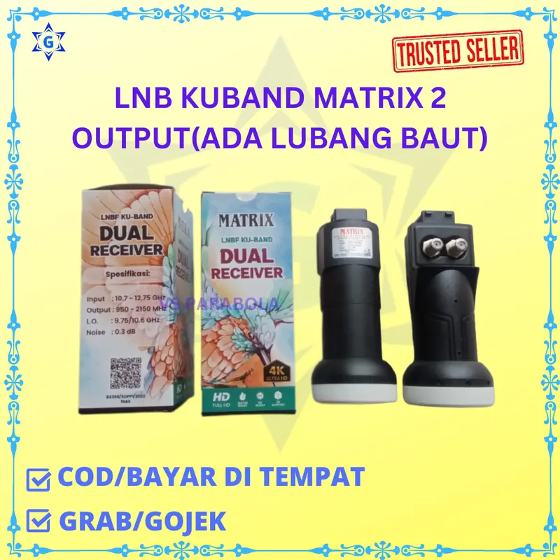 LNB KU BAND MATRIX 2 OUTPUT RECEIVER UNTUK PARABOLA KUBAND 0