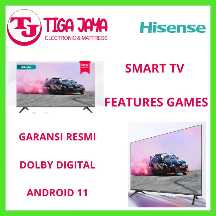 HISENSE 40E5G LED TV 40 INCH ANDROID 11 FHD SMART TV LED TV DIGITAL