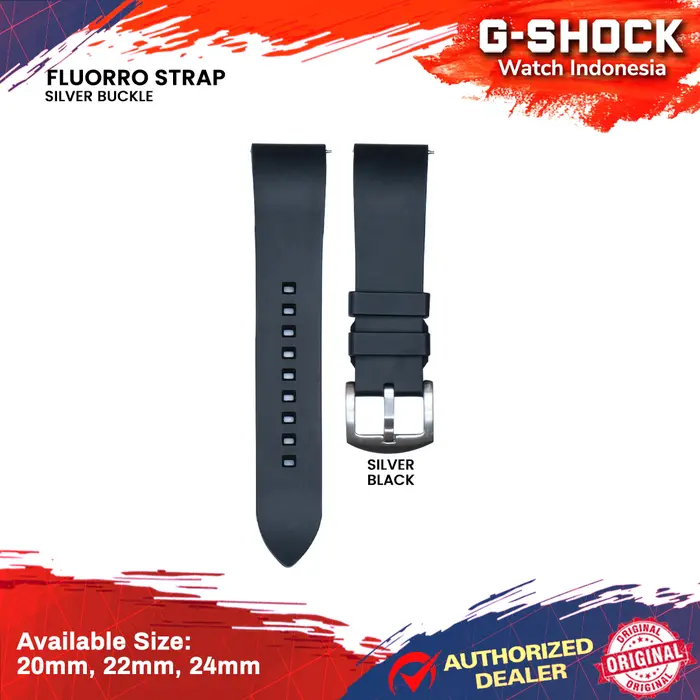 Gambar Strap Tali Jam Tangan Rubber Silicon Premium Fluorine 20mm 22mm 24mm - Army Green, 20mm dari G-Shock Watch Indonesia Kota Bandung 3 Tokopedia
