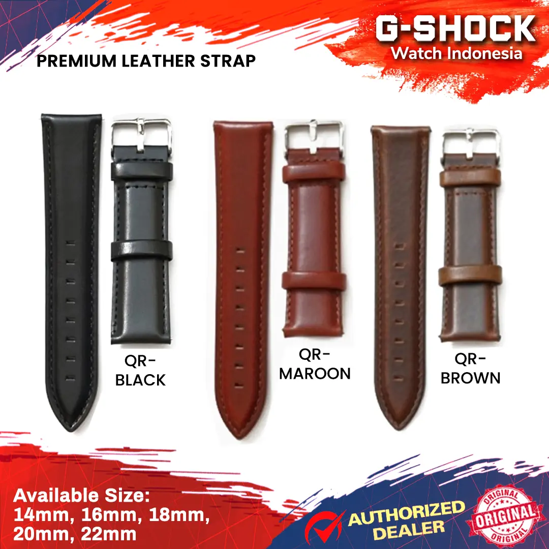 Strap Jam Tangan / Tali Jam Kulit Quick Release Uk 14mm 18mm 20mm 22mm