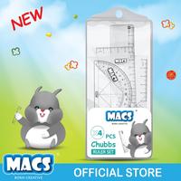 Gambar MACS Penggaris Set Isi 4 pcs Chubbs dari Macs World Kota Administrasi Jakarta Utara 1 Tokopedia