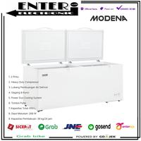 Gambar MODENA MD65W - CHEST FREEZER BOX 2 PINTU 650 L MODENA MD65 MD 65W 65 W dari Enter Electronic Kota Tangerang Selatan 1 Tokopedia