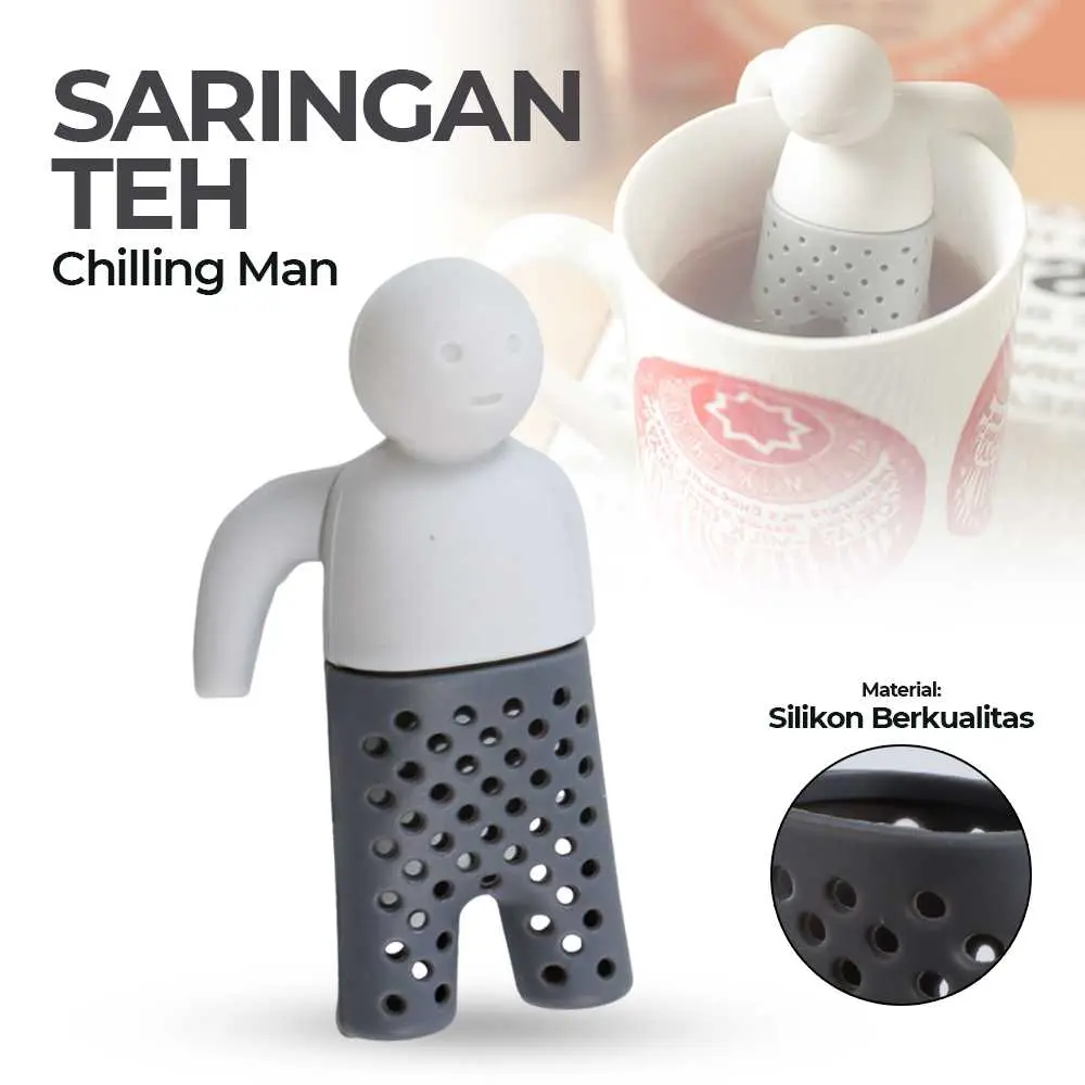 Saringan Teh Kopi Silikon Tea Filter Silicone Model Unik Lucu Walnut