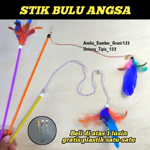 stik mainan kucing bulu angsa cat toys teaser mainan hewan anjing
