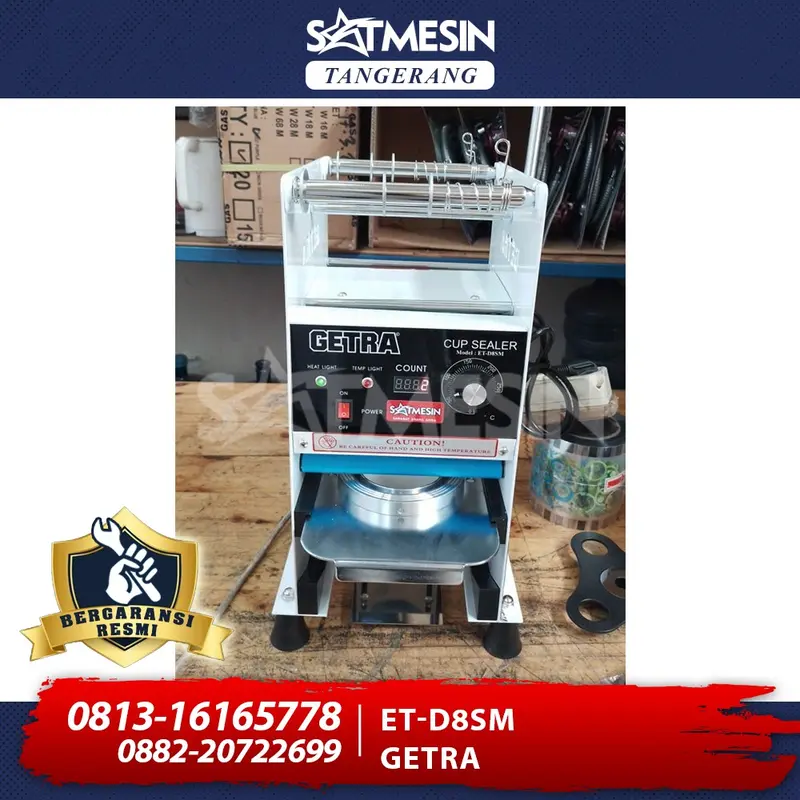 Mesin Press Gelas Manual Dilengkapi Digital Counter ET-D8S Getra 0