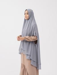 Gambar Gerai Hawa - Ruqayah Grey Khimar - Metamorfosa - S-M dari Gerai Hawa_NEW Kota Depok 4 Tokopedia