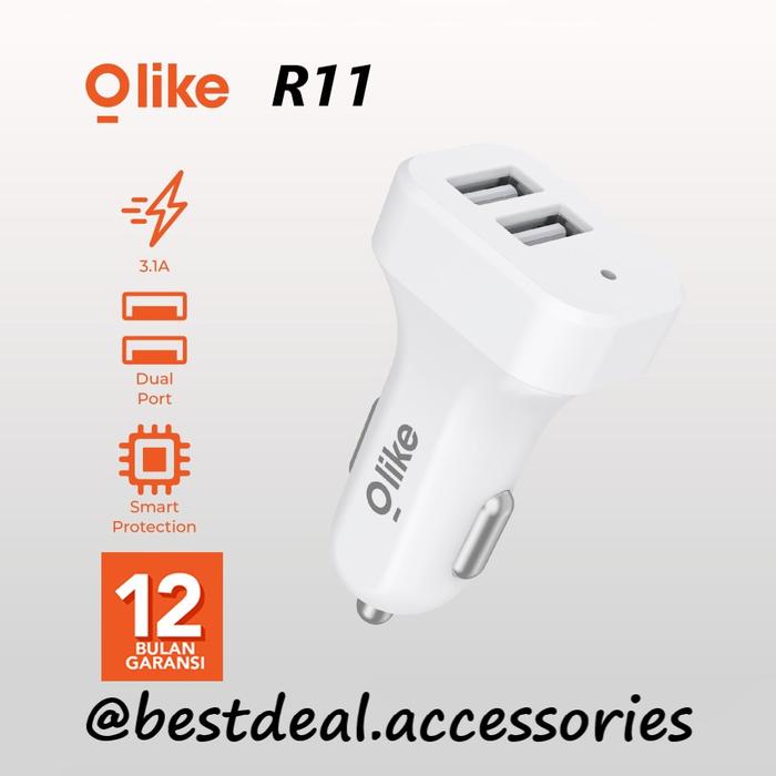 Gambar Olike R11 Small Car Charger Dual USB 3.1A Max Smart Protection Murah dari bestdeal_NEW Kota Administrasi Jakarta Pusat Tokopedia