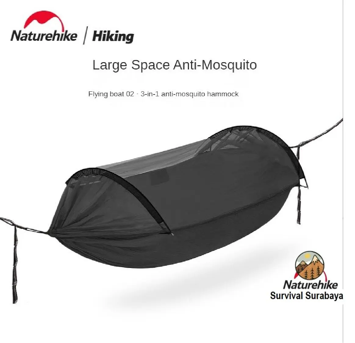 HAMMOCK 3 IN 1 ANTI MOSQUITO NATUREHIKE CNH22HJ001