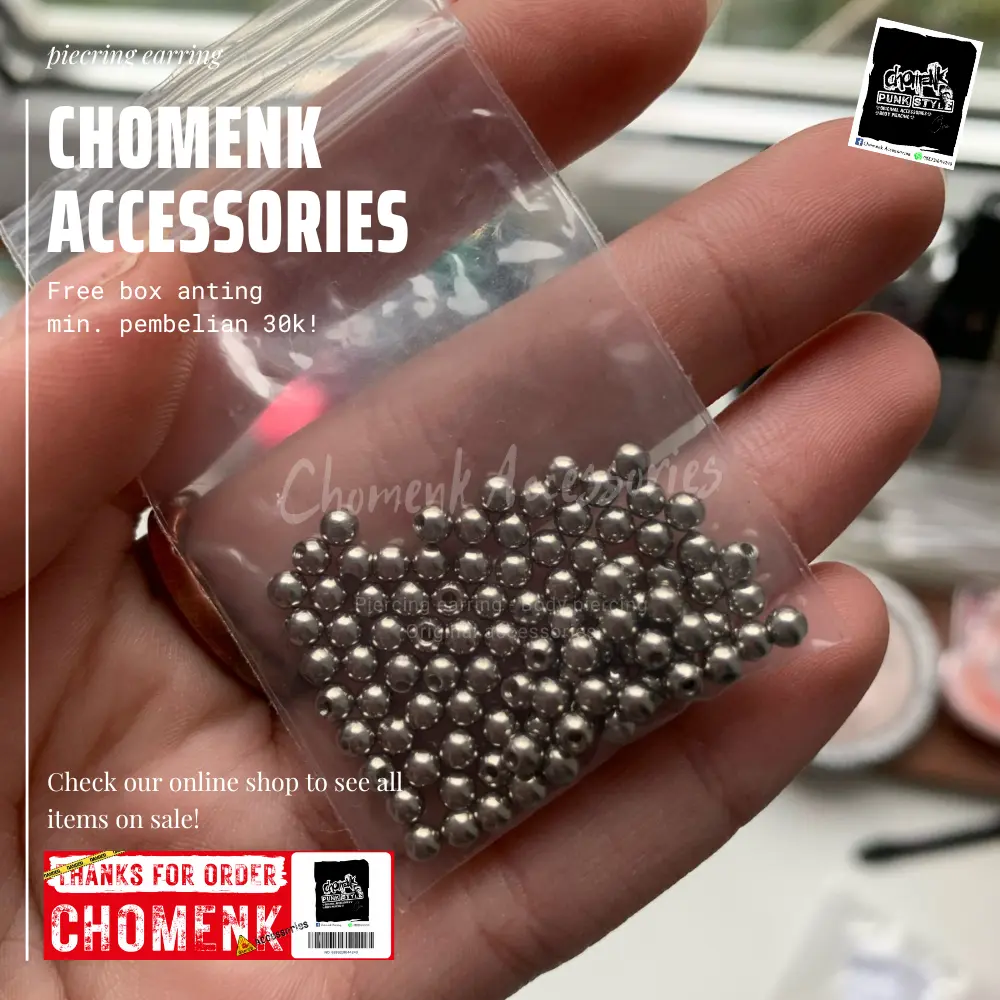 BALL TINDIK BARBEL CADANGAN BALL ULIR PENGGANTI BARBEL TITANIUM (1PCS)