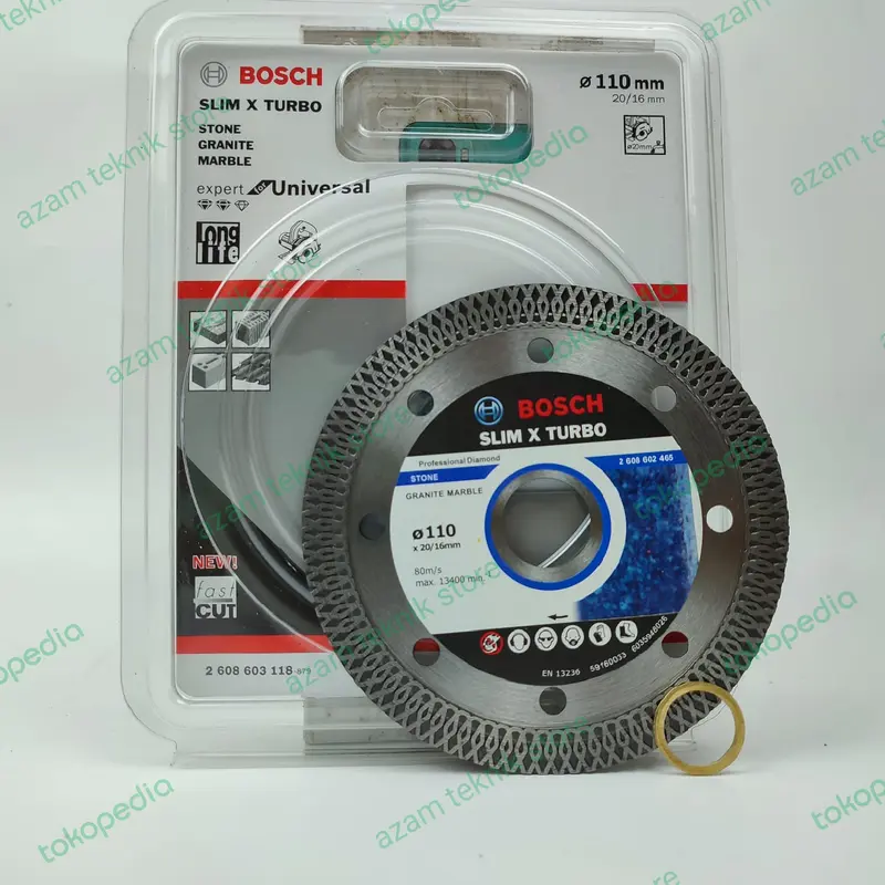 Mata Pisau Potong Slim X Turbo 110mm / Diamond Wheel Batu Granit Marbel BOSCH 3