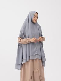 Gambar Gerai Hawa - Ruqayah Grey Khimar - Metamorfosa - S-M dari Gerai Hawa_NEW Kota Depok 3 Tokopedia