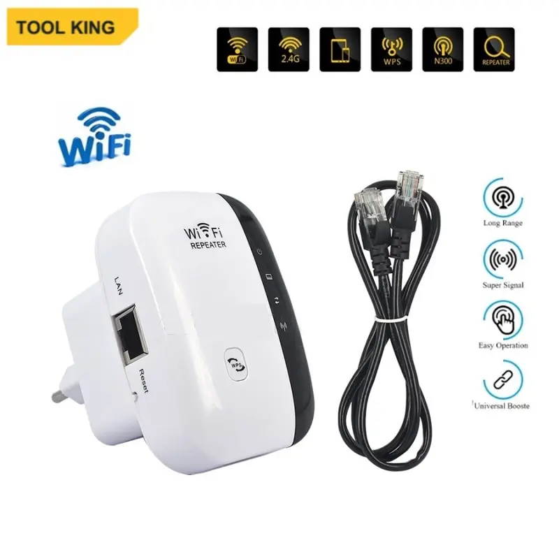 WiFi Repeater Extender 300 Mbps Penguat Sinyal Wifi Amplifier 0