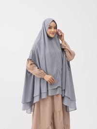 Gambar Gerai Hawa - Ruqayah Grey Khimar - Metamorfosa - S-M dari Gerai Hawa_NEW Kota Depok 5 Tokopedia