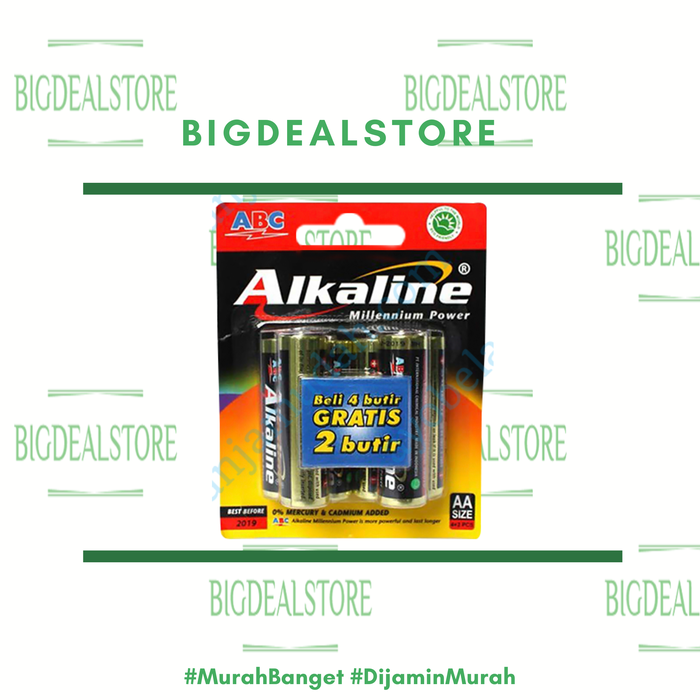 Gambar ABC ALKALINE LR-06 MP AA 4 + 2PCS dari BIgDealStore-id Kab. Bekasi Tokopedia