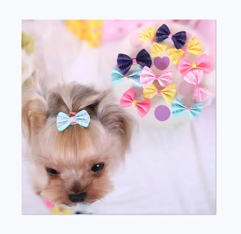 Minits | Ikat rambut clip ribbon, headdress hairpin clip anjing kucing 0