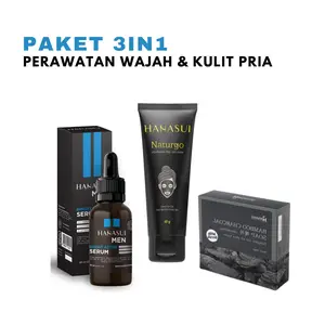 Paket Perawatan Wajah Dan Kulit Pria 3 IN 1 | Serum + Sabun + Masker