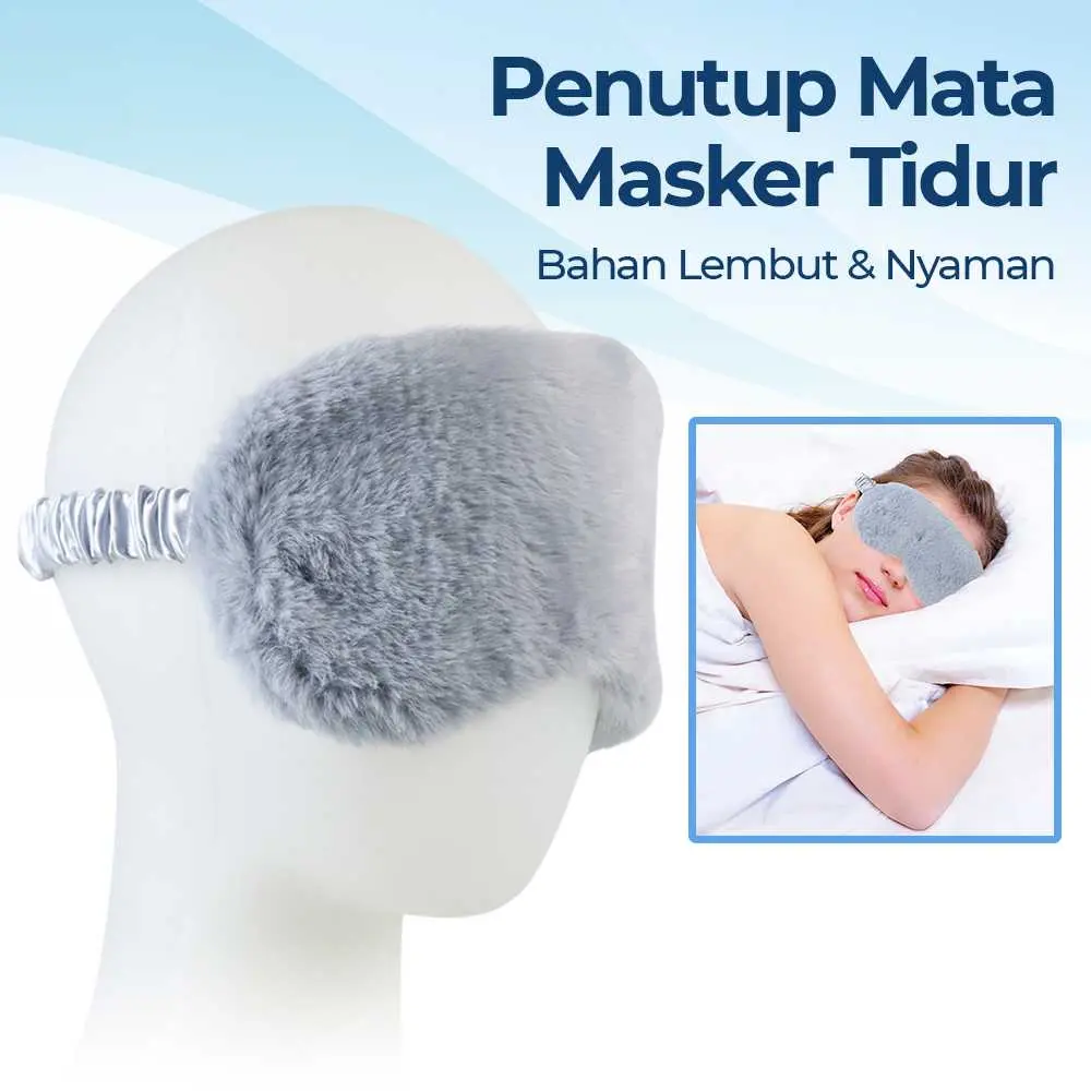 Penutup Mata Masker Tidur Bulu Nyaman Sleeping Mask Blindfold Eye